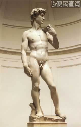 意大利艺术家米开朗琪罗完成大卫巨像雕刻